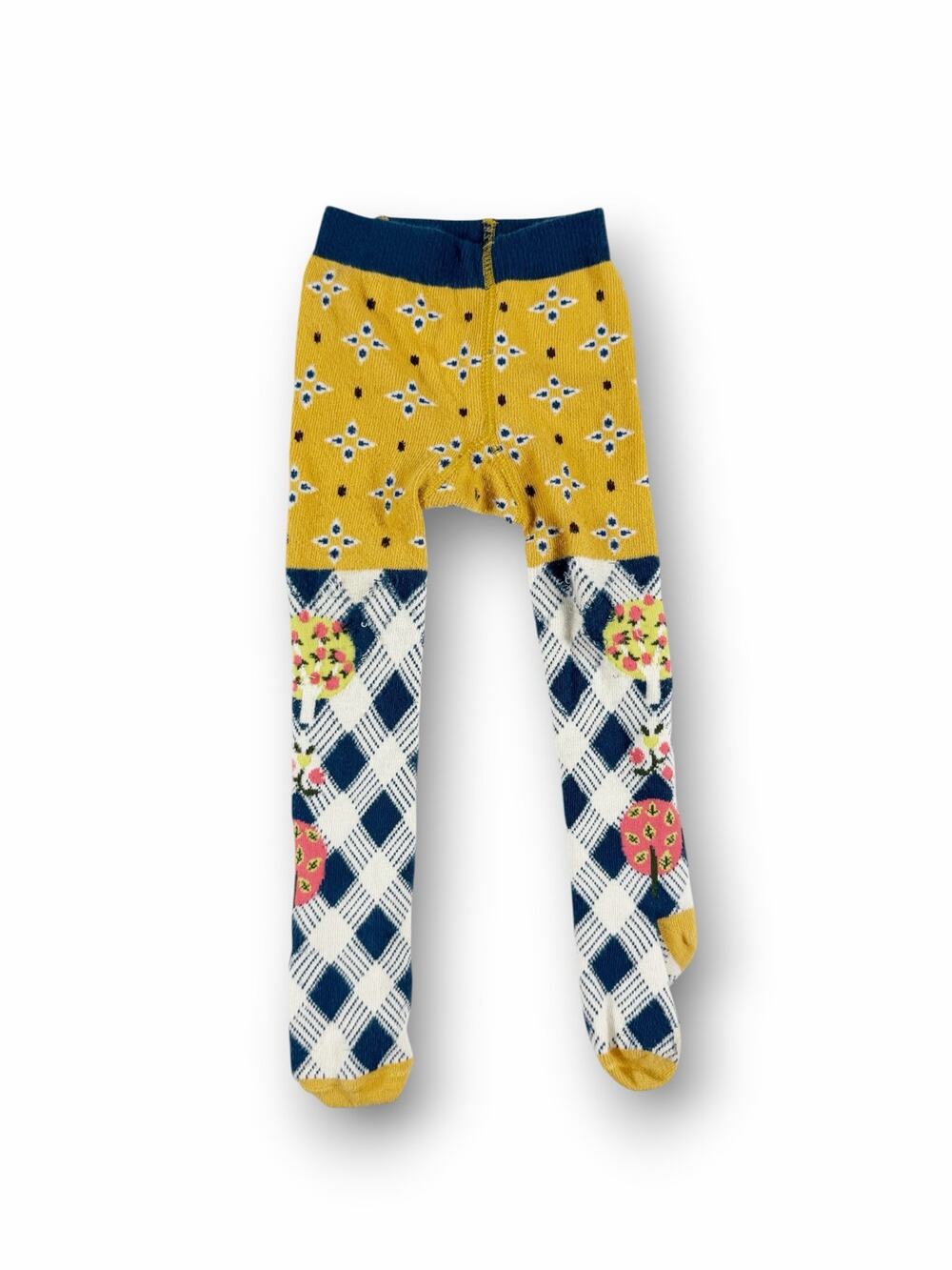 Matilda Jane On Tippy Toes Tights Mustard Blue 12-24 Months